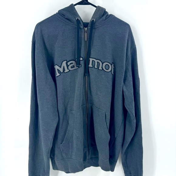 Marmot Full Zip Embroidery Jacket/ Hoodie with Marmot Patch - Picture 1 of 8